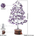Pushkar Amethyst Crystal Tree With Silver Wire And 100 Beads 10-12 Inch